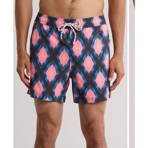 Party Pants Mens Billy Ikat Sport Swim Trunks Size Medium